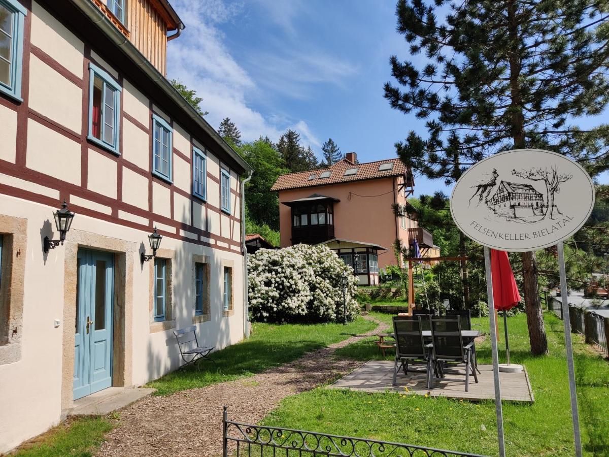 Ferienwohnungen Felsenkeller Bielatal Rosenthal-Bielatal Экстерьер фото